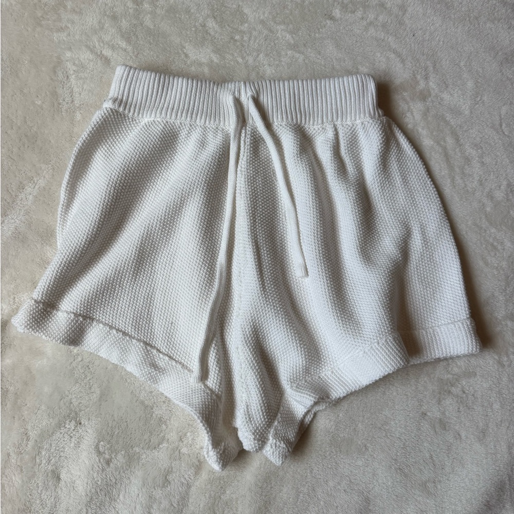 Grey Bandit White Knit Shorts